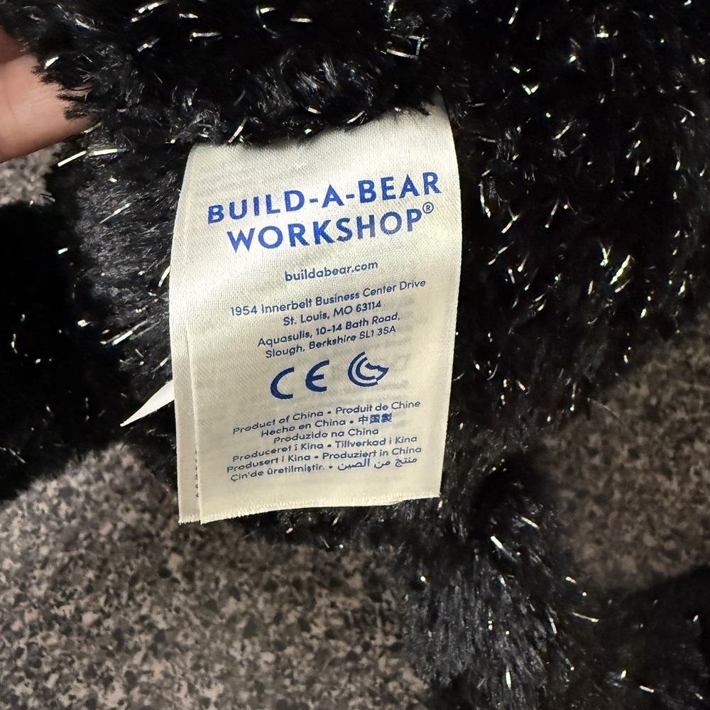 Build-A-Bear Kitty Night Magic Black Sparkle Cat Pink Plush Toy 2018‎ 16 Inch - Picture 5 of 9